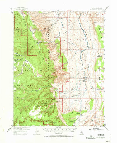 United States Geological Survey Notom, UT (1952, 62500-Scale) digital map
