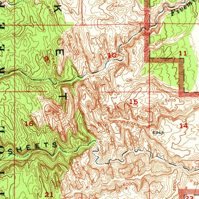 United States Geological Survey Notom, UT (1952, 62500-Scale) digital map