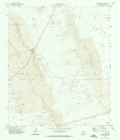 United States Geological Survey Notrees NW, TX (1971, 24000-Scale) digital map
