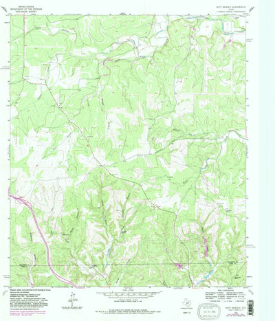 United States Geological Survey Nott Branch, TX (1964, 24000-Scale) digital map