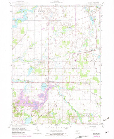 United States Geological Survey Nottawa, MI (1961, 24000-Scale) digital map