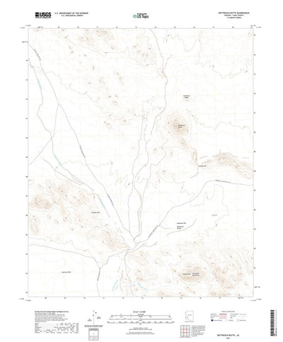 United States Geological Survey Nottbusch Butte, AZ (2021, 24000-Scale) digital map