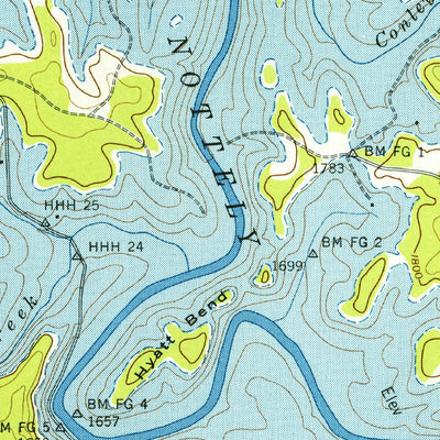 United States Geological Survey Nottely Dam, GA-NC (1941, 24000-Scale) digital map