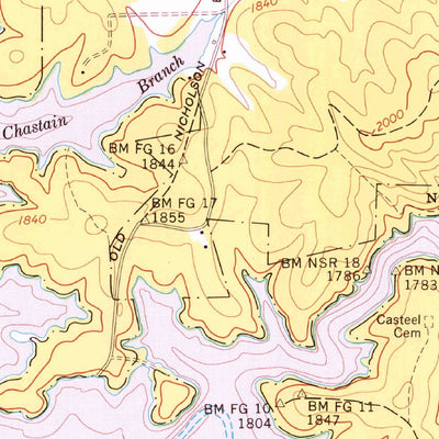 United States Geological Survey Nottely Dam, GA-NC (1966, 24000-Scale) digital map