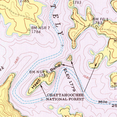United States Geological Survey Nottely Dam, GA-NC (1966, 24000-Scale) digital map