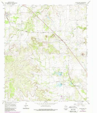 United States Geological Survey Novice East, TX (1967, 24000-Scale) digital map