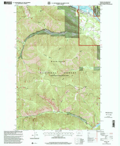 United States Geological Survey Noxon, MT (1997, 24000-Scale) digital map