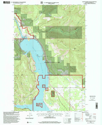 United States Geological Survey Noxon Rapids Dam, MT (1997, 24000-Scale) digital map