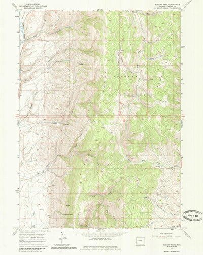 United States Geological Survey Nugent Park, WY (1967, 24000-Scale) digital map