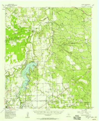 United States Geological Survey Nugent, TX (1957, 62500-Scale) digital map