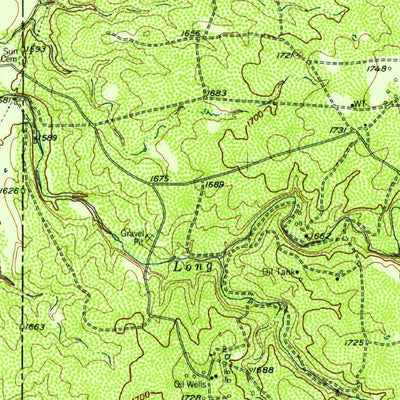 United States Geological Survey Nugent, TX (1957, 62500-Scale) digital map