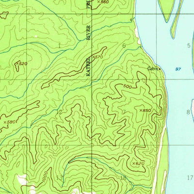 United States Geological Survey Nulato A-6, AK (1952, 63360-Scale) digital map