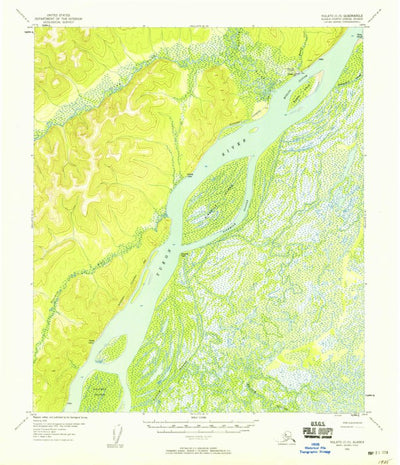 United States Geological Survey Nulato C-5, AK (1952, 63360-Scale) digital map
