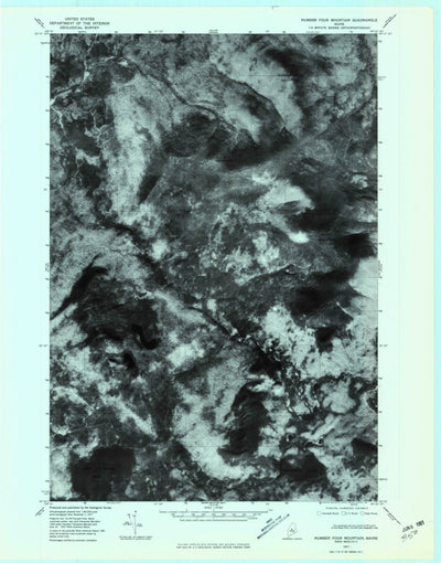 United States Geological Survey Number Four Mountain, ME (1977, 24000-Scale) digital map