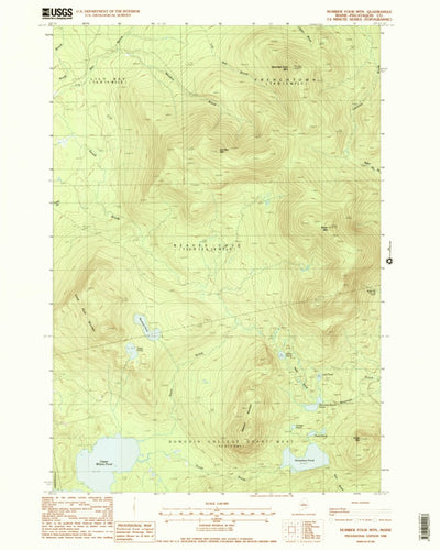 United States Geological Survey Number Four Mountain, ME (1988, 24000-Scale) digital map