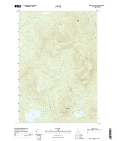 United States Geological Survey Number Four Mountain, ME (2021, 24000-Scale) digital map