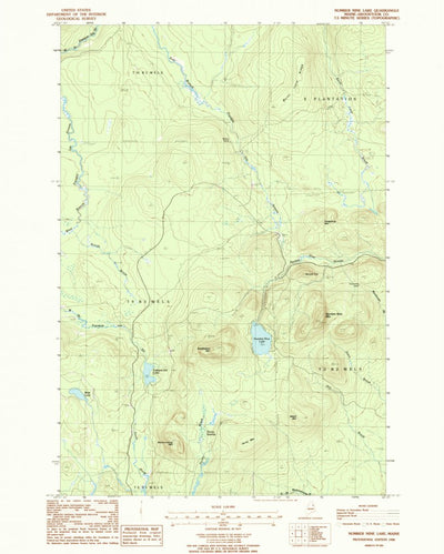 United States Geological Survey Number Nine Lake, ME (1986, 24000-Scale) digital map