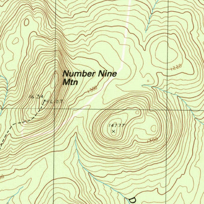 United States Geological Survey Number Nine Lake, ME (1986, 24000-Scale) digital map