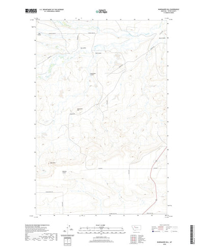 United States Geological Survey Nunemaker Hill, MT (2020, 24000-Scale) digital map