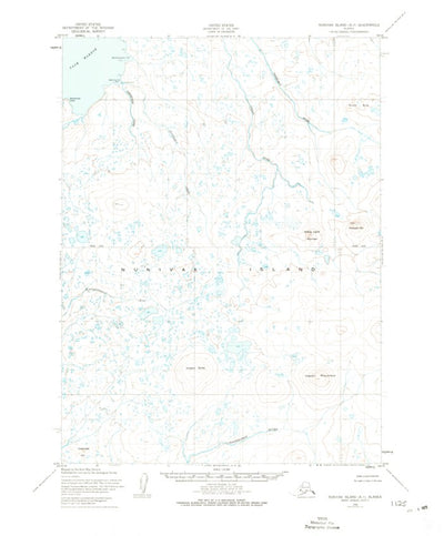 United States Geological Survey Nunivak Island A-5, AK (1952, 63360-Scale) digital map