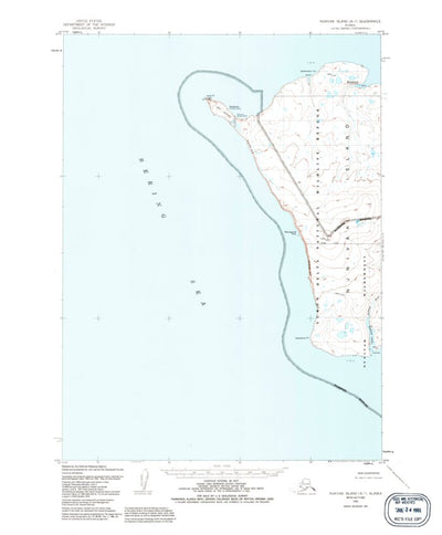 United States Geological Survey Nunivak Island A-7, AK (1952, 63360-Scale) digital map
