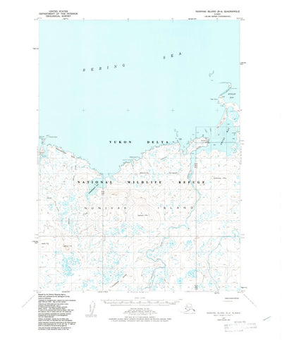 United States Geological Survey Nunivak Island B-4, AK (1952, 63360-Scale) digital map