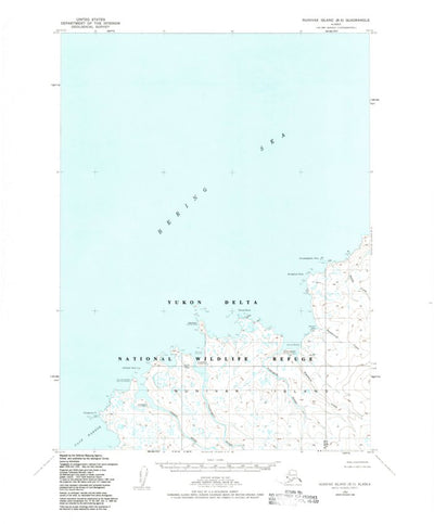 United States Geological Survey Nunivak Island B-5, AK (1952, 63360-Scale) digital map