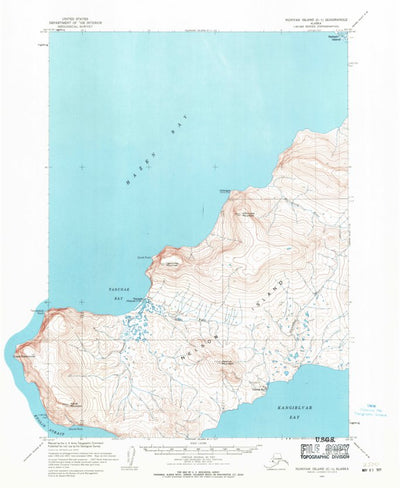 United States Geological Survey Nunivak Island C-1, AK (1954, 63360-Scale) digital map
