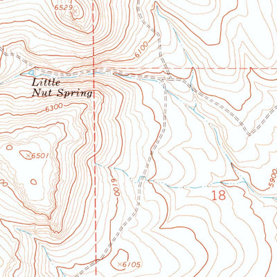 United States Geological Survey Nut Mountain, NV (1966, 24000-Scale) digital map