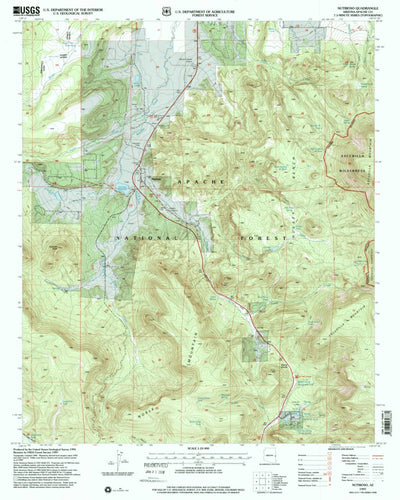United States Geological Survey Nutrioso, AZ (1997, 24000-Scale) digital map