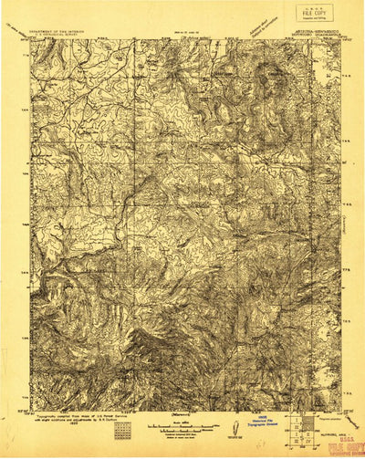 United States Geological Survey Nutrioso, AZ-NM (1922, 125000-Scale) digital map