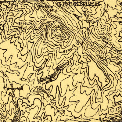 United States Geological Survey Nutrioso, AZ-NM (1922, 125000-Scale) digital map
