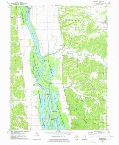 United States Geological Survey Nutwood, IL (1975, 24000-Scale) digital map