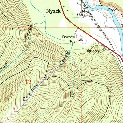 United States Geological Survey Nyack, MT (1964, 24000-Scale) digital map