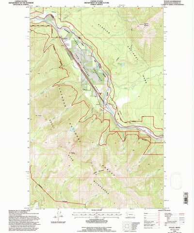 United States Geological Survey Nyack, MT (1994, 24000-Scale) digital map