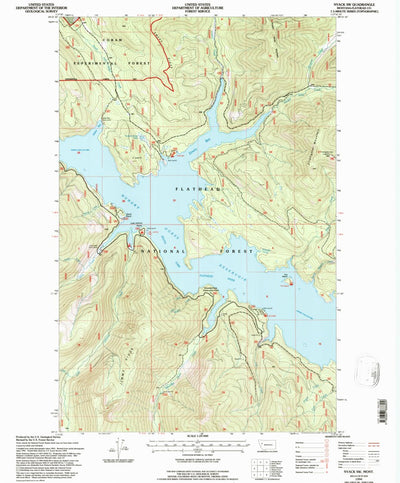 United States Geological Survey Nyack SW, MT (1994, 24000-Scale) digital map
