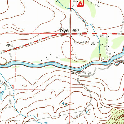 United States Geological Survey Nye, MT (1996, 24000-Scale) digital map