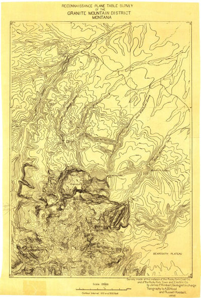 United States Geological Survey Nye, MT-WY (1898, 125000-Scale) digital map