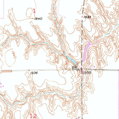 United States Geological Survey Nysted, NE (1953, 24000-Scale) digital map