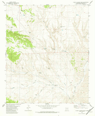 United States Geological Survey O Bar O Canyon East, NM (1981, 24000-Scale) digital map