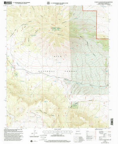 United States Geological Survey O Bar O Canyon West, NM (1999, 24000-Scale) digital map