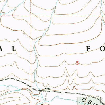 United States Geological Survey O Bar O Canyon West, NM (1999, 24000-Scale) digital map
