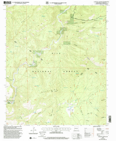 United States Geological Survey O Block Canyon, NM (1999, 24000-Scale) digital map
