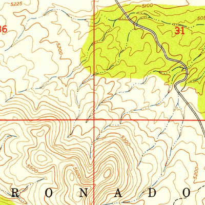 United States Geological Survey O'Donnell Canyon, AZ (1948, 24000-Scale) digital map