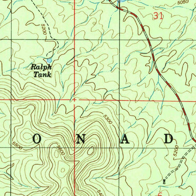 United States Geological Survey O'Donnell Canyon, AZ (1996, 24000-Scale) digital map
