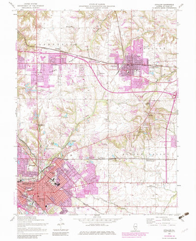 United States Geological Survey O'Fallon, IL (1954, 24000-Scale) digital map