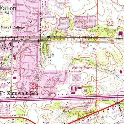 United States Geological Survey O'Fallon, MO (1954, 24000-Scale) digital map