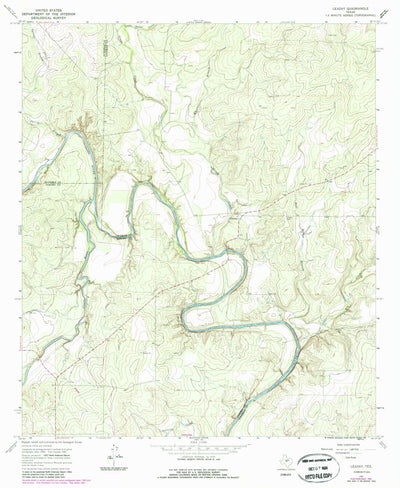 United States Geological Survey O.H. Ivie Reservoir, TX (1967, 24000-Scale) digital map