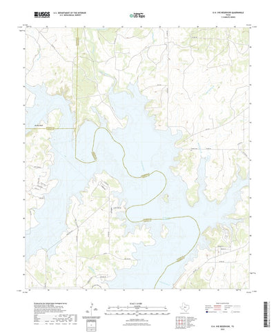 United States Geological Survey O.H. Ivie Reservoir, TX (2022, 24000-Scale) digital map