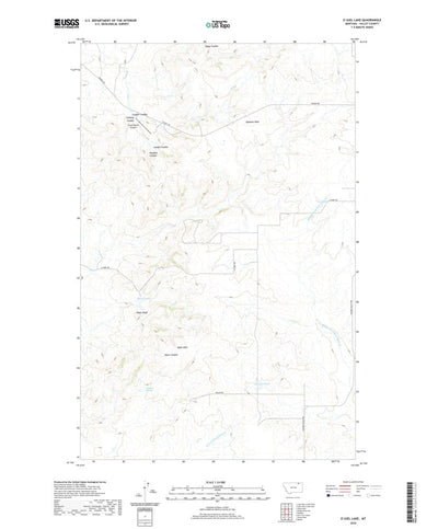United States Geological Survey O'Juel Lake, MT (2020, 24000-Scale) digital map